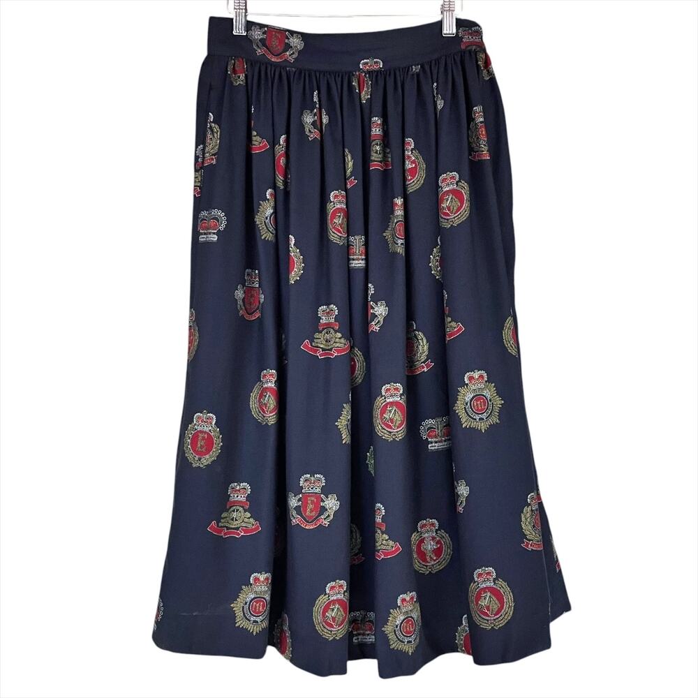 ESCADA by MARGARETHA LEY Vintage 80s W Germany Pleated A-Line Skirt EU 40 US 8/M